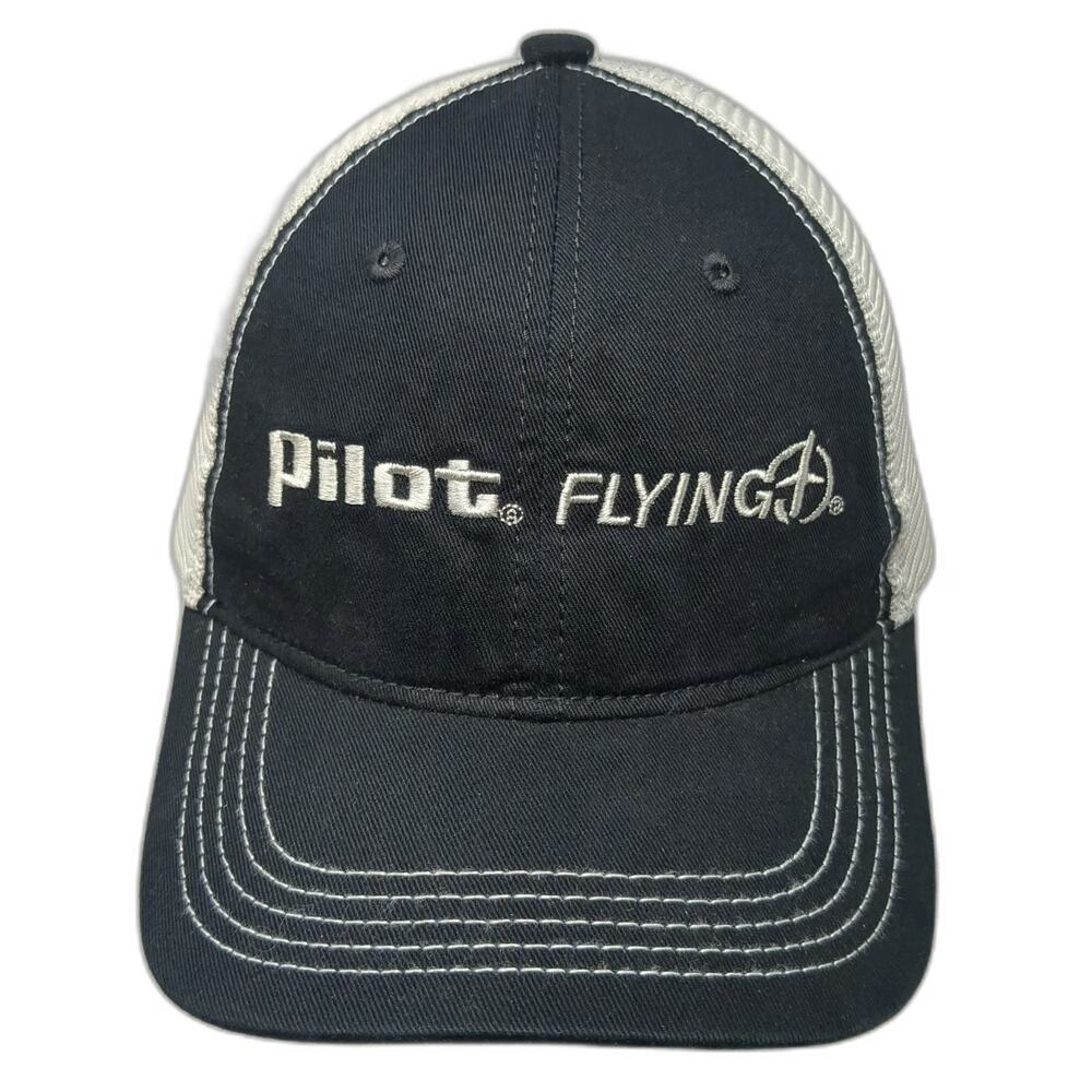 Bacon Pilot Flying J Baseball Cap Black OSFM Mesh Back Trucker Hat Embroidered